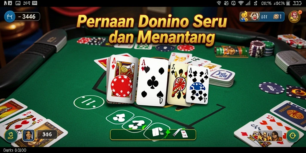 Tampilan gameplay seru dari permainan Domino 3446.