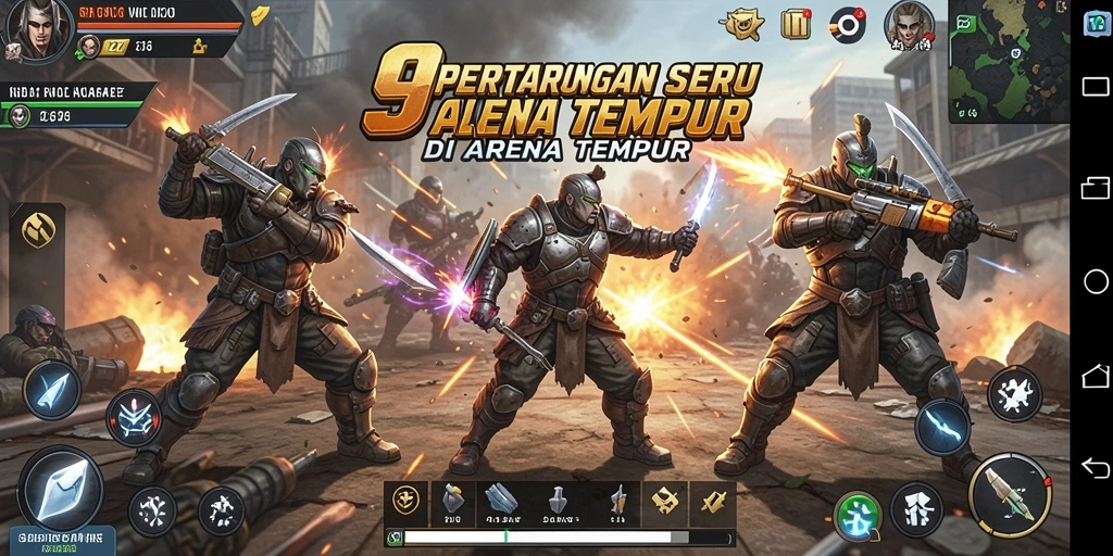 Gameplay seru 99ZK dengan pertarungan karakter di arena.