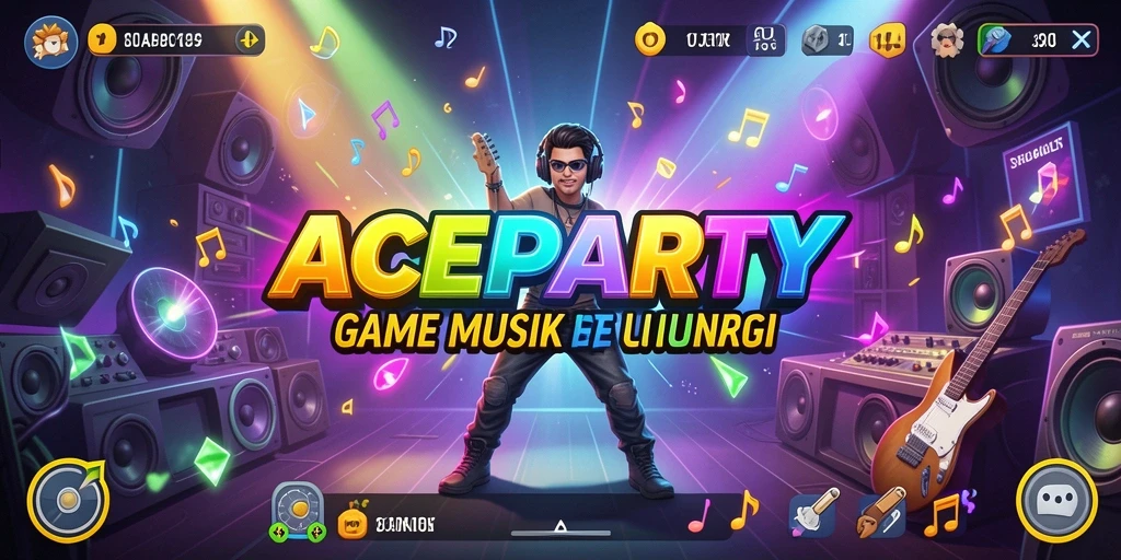 Tampilan screenshot ACEPARTY menampilkan gameplay musik yang seru.