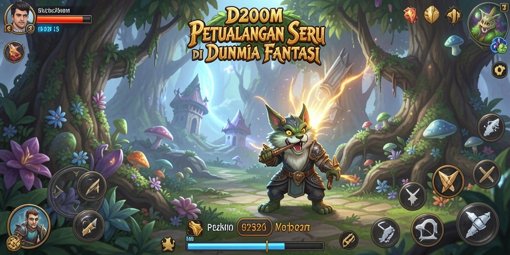Gameplay D200M yang menarik di dunia petualangan.