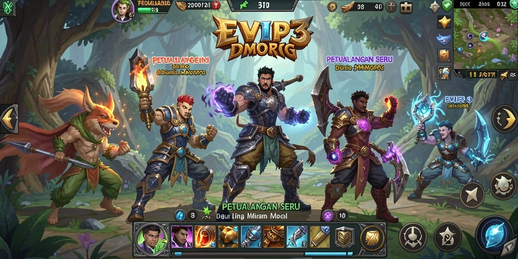 Tampilan gameplay seru di dunia <strong>EVIP3</strong> yang penuh petualangan.