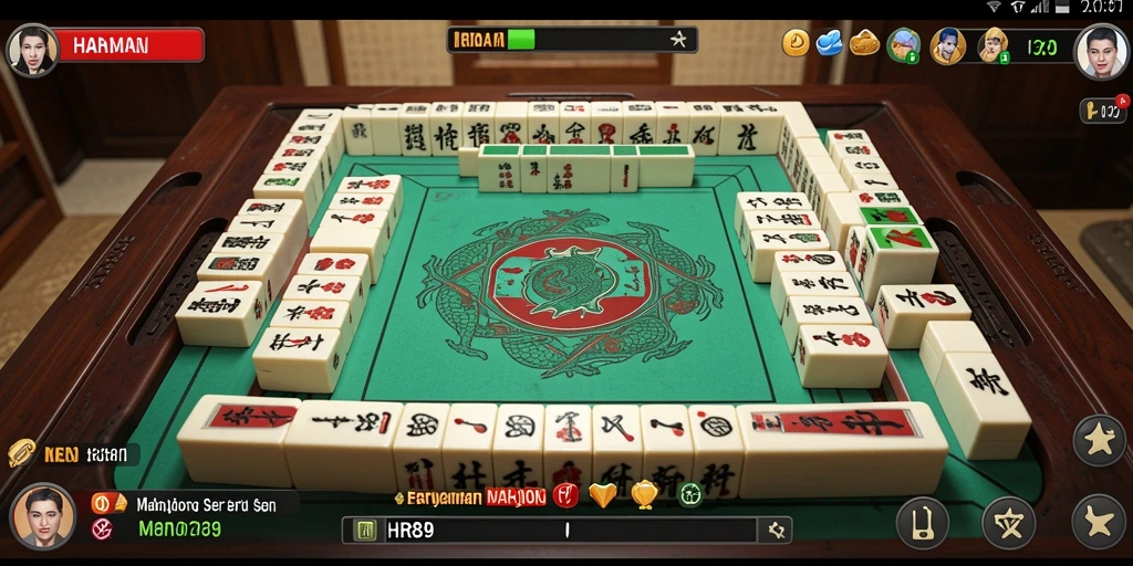 Tampilan gameplay seru dalam permainan Mahjong HR89.