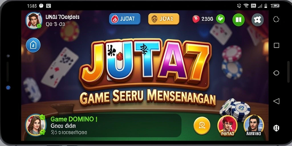 Tangkapan layar JUTA7 menampilkan aksi seru dalam permainan Domino.