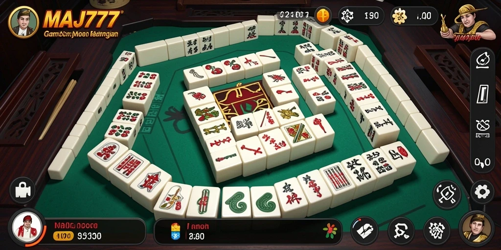 Tampilan gameplay seru Mahjong di MAJ777.