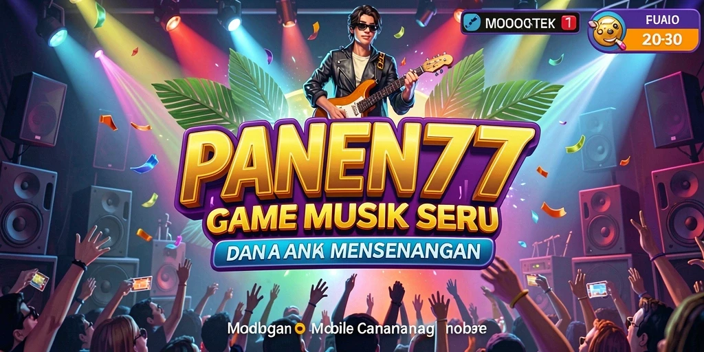 Tampilan gameplay menarik dari PANEN77 dengan irama musik.