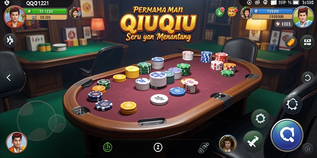 Gameplay QiuQiu yang menarik dalam QQ1221.