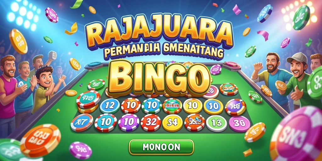 Screenshot utama RAJAJUARA menampilkan gameplay Bingo yang seru dan interaktif.