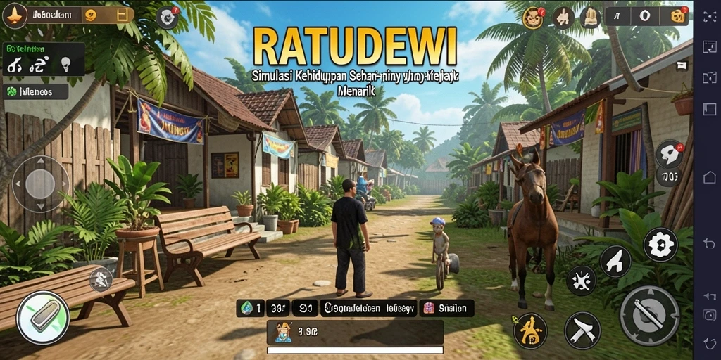 Gameplay <strong>RATUDEWI</strong> yang menarik dan interaktif dalam simulasi kehidupan.