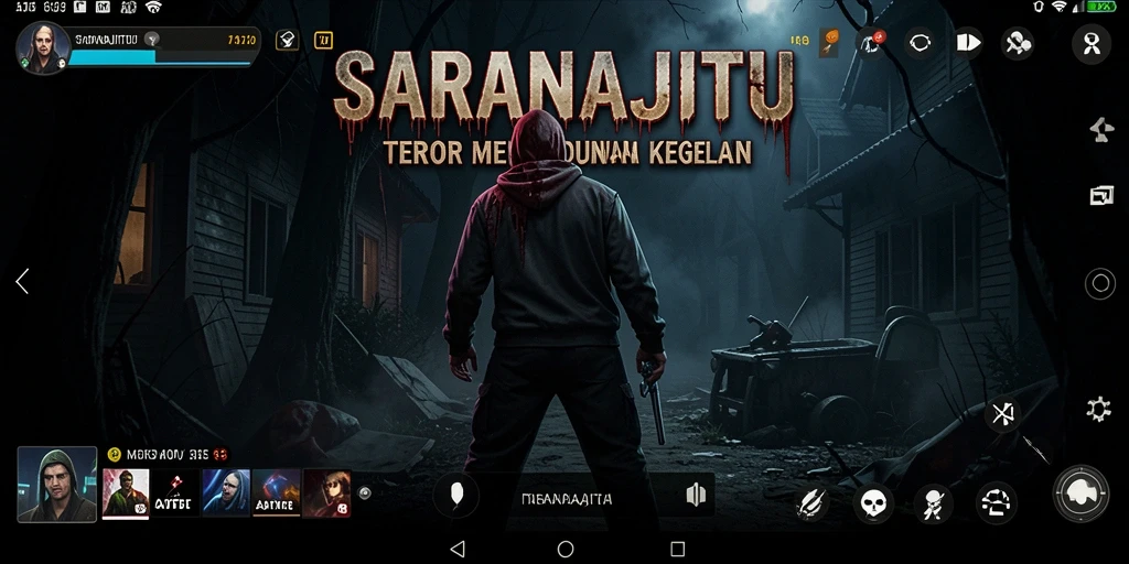 Screenshot menampilkan suasana mencekam dari gameplay SARANAJITU.