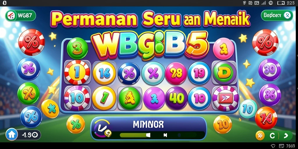 Tampilan gameplay Bingo seru di aplikasi WG87.