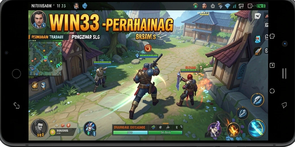 Tangkapan layar menampilkan pertempuran strategi dalam game SLG.
