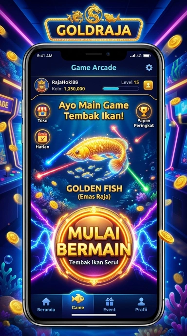 Tampilan antarmuka pengguna goldraja yang intuitif.